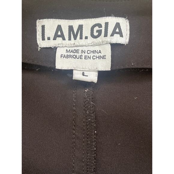 I.AM.GIA Jet Pants Black Cutout Knees Reflective Piping Large - Picture 15 of 15